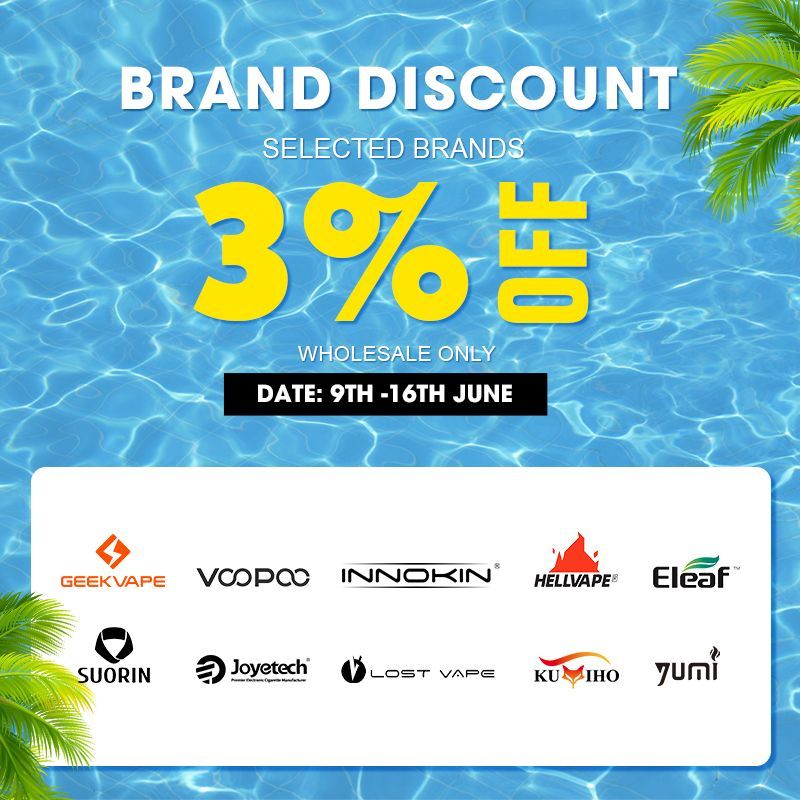 HealthCabin's tweet photo. 🌈🌈
6️⃣🎉💨Healthcabin - June Brand Discount🏷️
💹3% OFF for selected 10 hot brands
..
❗Wholesale ONLY
Date: 9th -16th June, 2024📆
>
More Details:👇
https://t.co/5ukPSFDLYu
Shop:👇
https://t.co/ZTPYNJUd27
>
#healthcabin #branddiscount #vapewholesale #vape #vapelife #vapenation https://t.co/TNGGO38Gow
