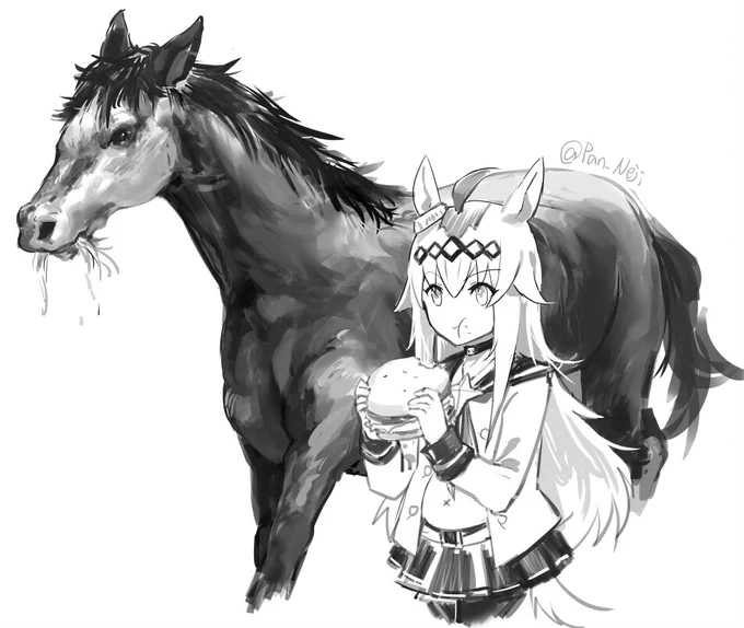 実馬も好きなのでウマ娘と描いたシュヴァルグラン、オグリキャップ、トウカイテイオー (21、22,23/30)#ウマ娘 