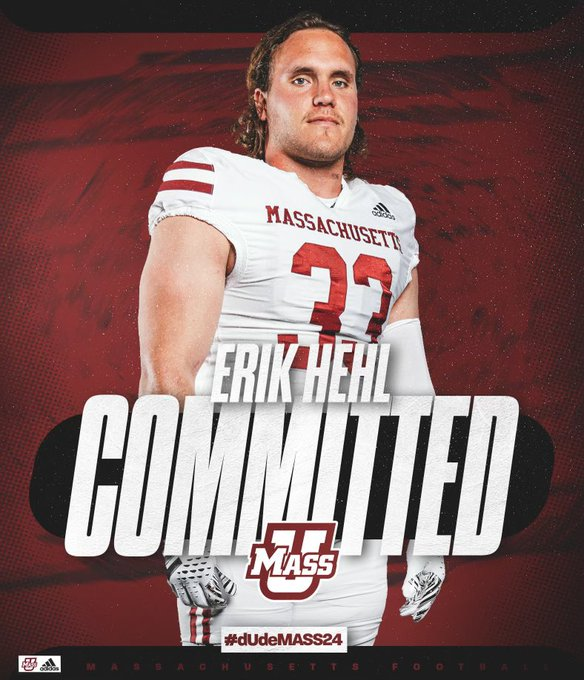 JUCOFFrenzy's tweet photo. 2024 (@FullColl_FB) JUCO DE @ErikHehl commits to UMass @UMassFootball https://t.co/Ggj39EExKq
