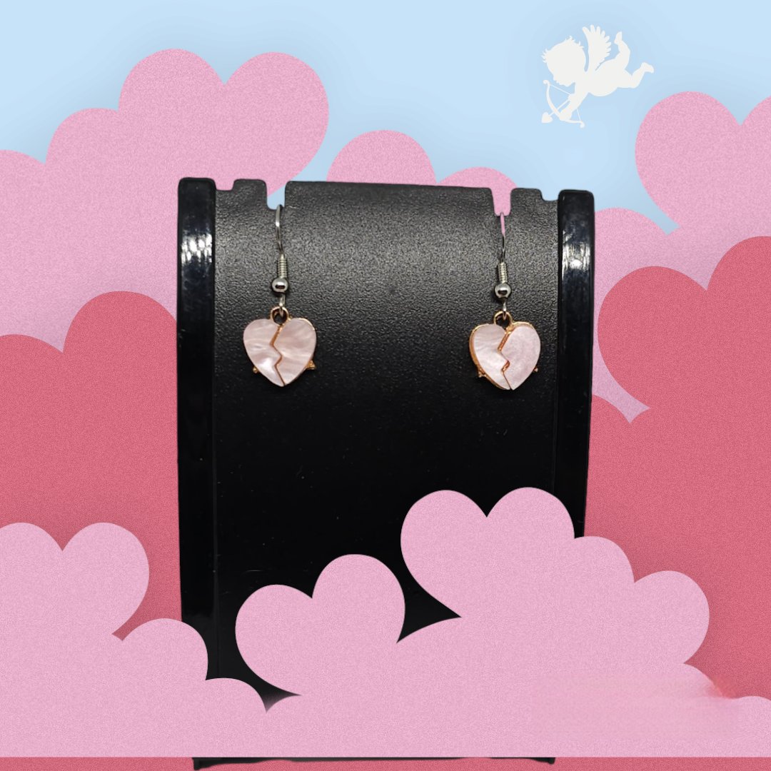 GemsMoon's tweet photo. Looking for unique and heartfelt earrings? Check out our Kintsugi-Inspired Broken Heart Earrings!

🌟 #KintsugiEarrings #HandcraftedJewelry #HeartEarrings #PinkShell #UniqueStyle #EtsyFinds #GiftIdeas #JewelryLovers #FashionStatement
https://t.co/D968FMGkj0 https://t.co/dIXfpzNd81