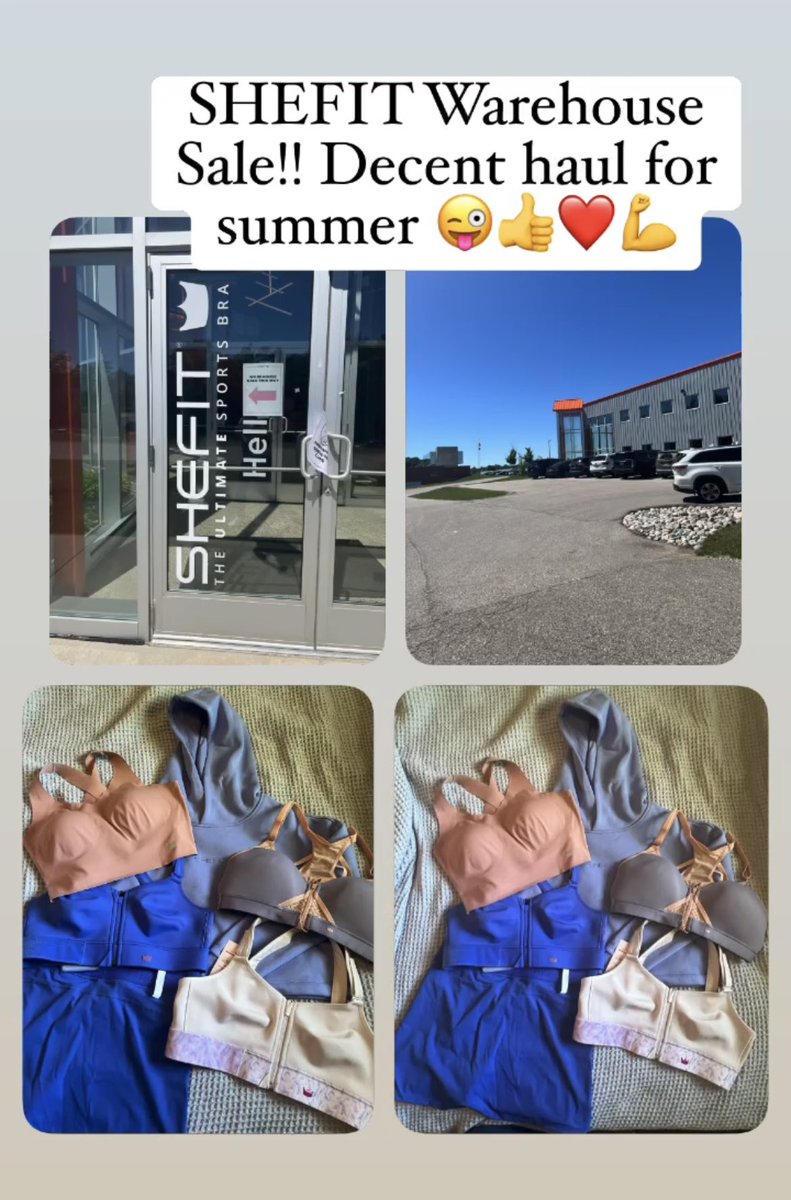 chelseaworld1's tweet image. My haul from the #SheFit warehouse sale!! So excited to try these workout bras I’ve been hearing so much about 💪👍❤️