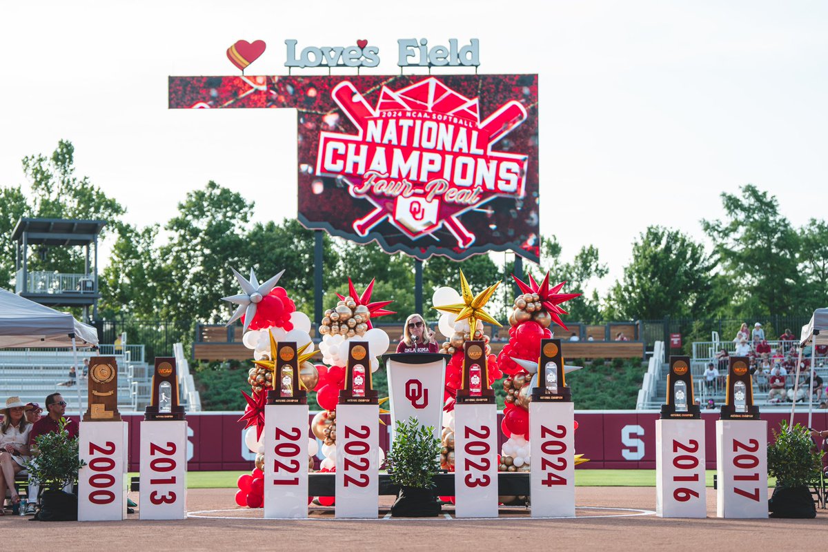 OU_Softball's tweet photo. A special night with Sooner Nation ☝️ https://t.co/cHla3iuCu5