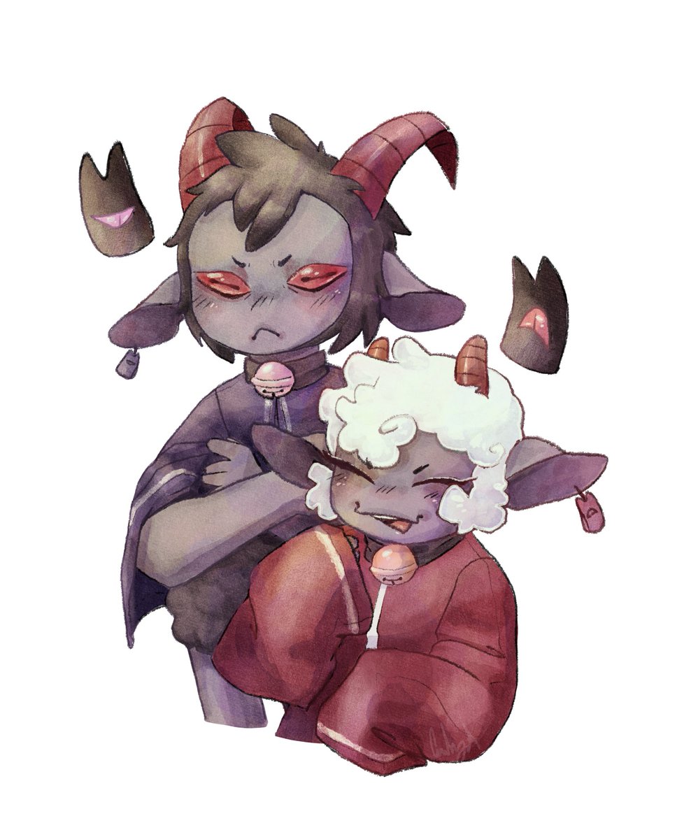 MowMowMania's tweet photo. Lamb and goat lamb and goat!! I had to draw them as soon as I saw them 💜❤️💜
.
.
#cultofthelamb #cotl #thegoat #lamb #lamby #goat #videogames #fanart #ArtistOnTwitter https://t.co/tPMhljEtEX