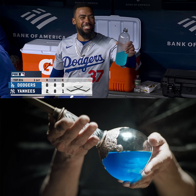 MLBONFOX's tweet photo. Drink the Water of Life ➡️➡️ Hit 6 RBI in a game. https://t.co/e2t4RBYqlR