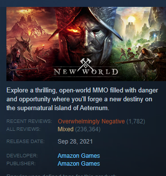I will preface this by stating that I have enjoyed New World. At nearly 1000 hours of play time in the game over 3 years. I have had a blast playing the game. That being said, I also kind of understand the frustration and confusion by current player base after the "announcements"
