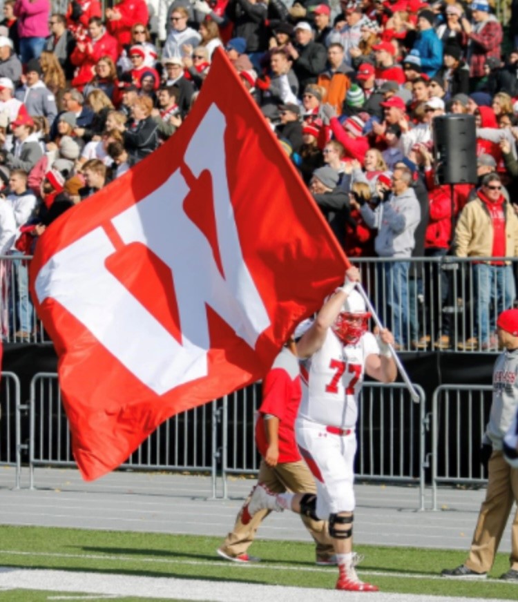 CoachOlmy's tweet photo. Flyover action! Lead plane is LTJC Naval Flight Officer Kimball, formerly known as "Big Dan" - @WabashFB Offensive Lineman class of 2018 #WAF! #AssKicker! https://t.co/CYtOFsurU0