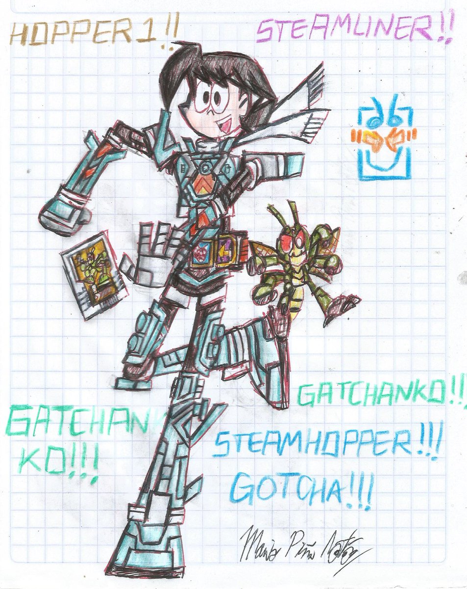Matsumaru_kun's tweet photo. Countdown To The Week Of MarioStrikerMurphy.
Hopper1!! SteamLiner!! Gatchanko!! SteamHopper!! Gotcha!!!
#HotaroIchinose
#KamenRiderGotchard
#Hopper1
#ShonenJump
#ToeiAnimation
#tokusatsu
#cardmonsters https://t.co/66FmFynxFW