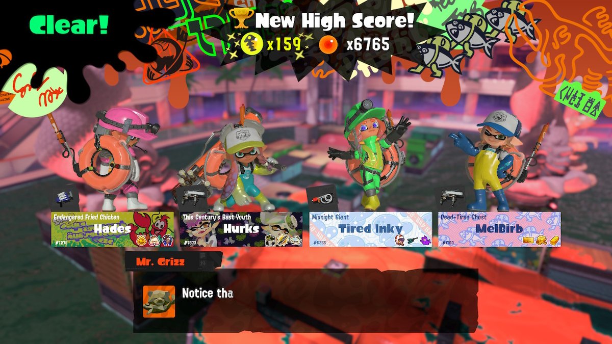 melbirb's tweet image. I just had a #good_time playing #Splatoon3 's #BigBigRun with @melbirb