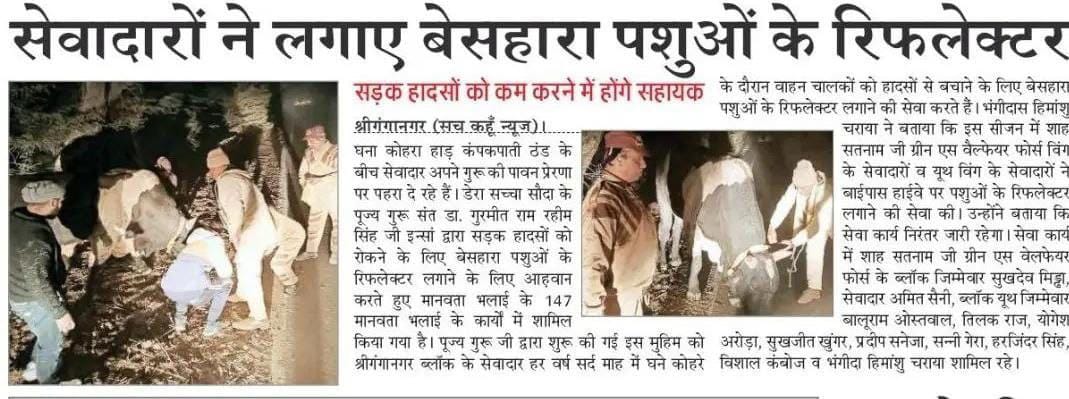 JyotiAmritArora's tweet photo. No greatness can make you get peace and contentment other than helping the needy selflessly. #BeMind Following the boly preachings of Ram Rahim the volunteers of Dera Sacha Sauda do animal welfare activities dedicatedly and make their life worthwhile. https://t.co/pe0IDrbfG8