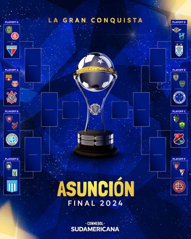 🏆 Así quedó el cuadro final de la CONMEBOL #Sudamericana.

VAMOS BOCA💙💛💙
