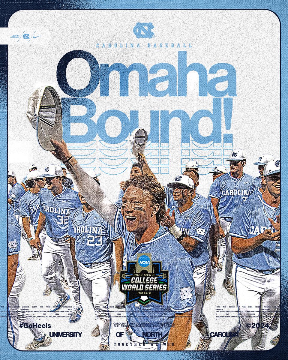 THE TAR HEELS ARE GOING TO OMAHA!!!

#GoHeels x #RoadToOmaha
