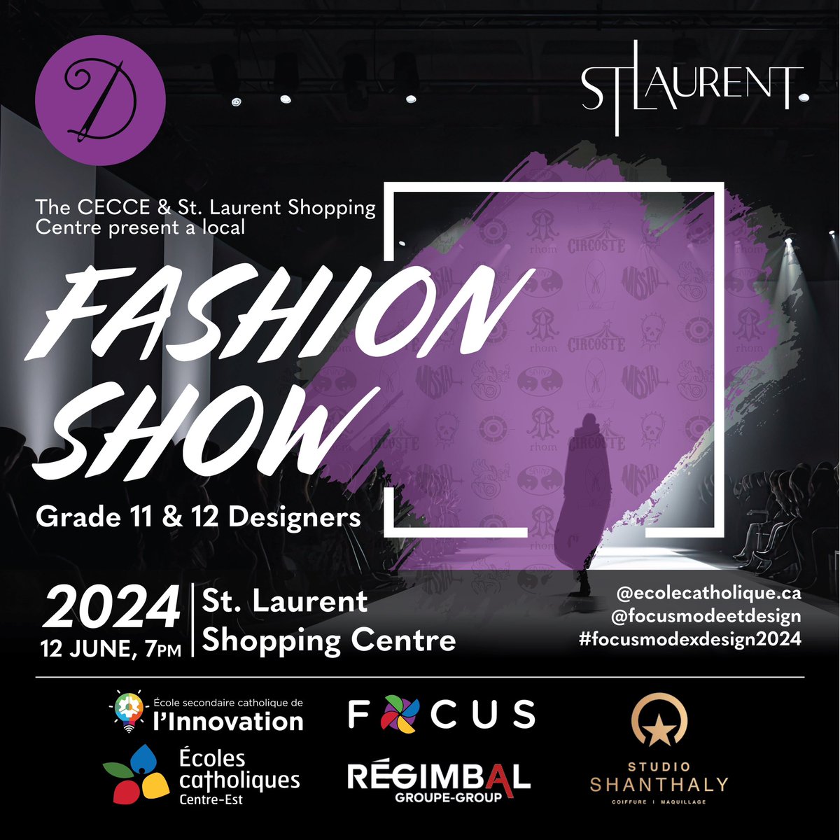 M_SartorSeguin's tweet photo. Venez découvrir les premières collections des élèves du programme Focus Mode et design sur la passerelle du 19e défilé de mode au Centre St. Laurent, Centre-Court, à 19h, mercredi 12 juin 2024. Entrée gratuite ! Préparez-vous à être éblouis ! @ecolecatholique @StLaurentCentre https://t.co/3h9POBq1rx