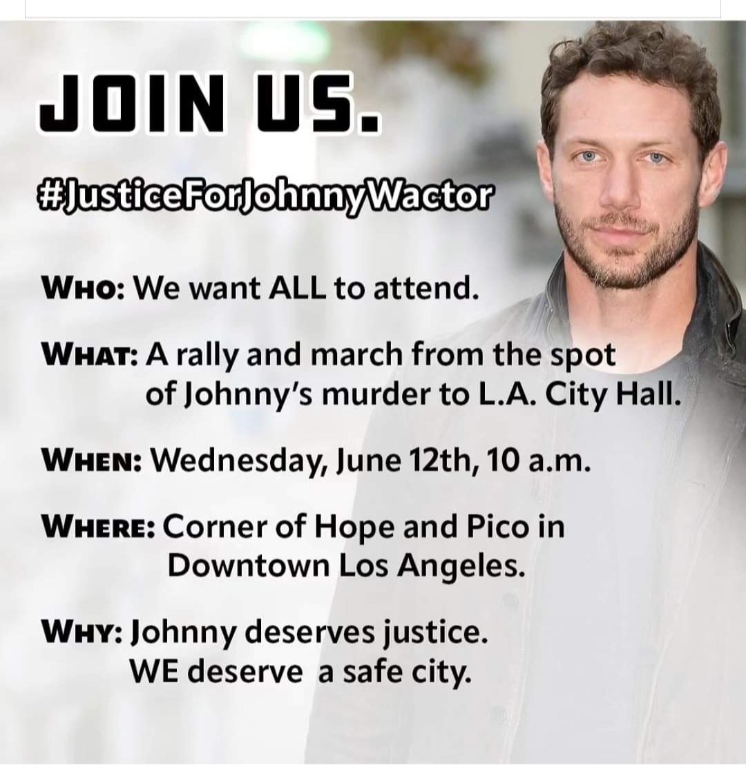 meowkat80's tweet photo. If you're in LA Wednesday please go and get #justiceforjohnny 🙏 https://t.co/btQ49mu0ov