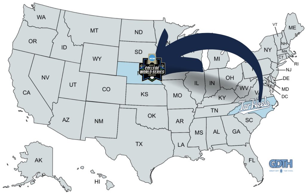 GreatDayTarHeel's tweet photo. Omaha bound! https://t.co/KMf5x1i16N