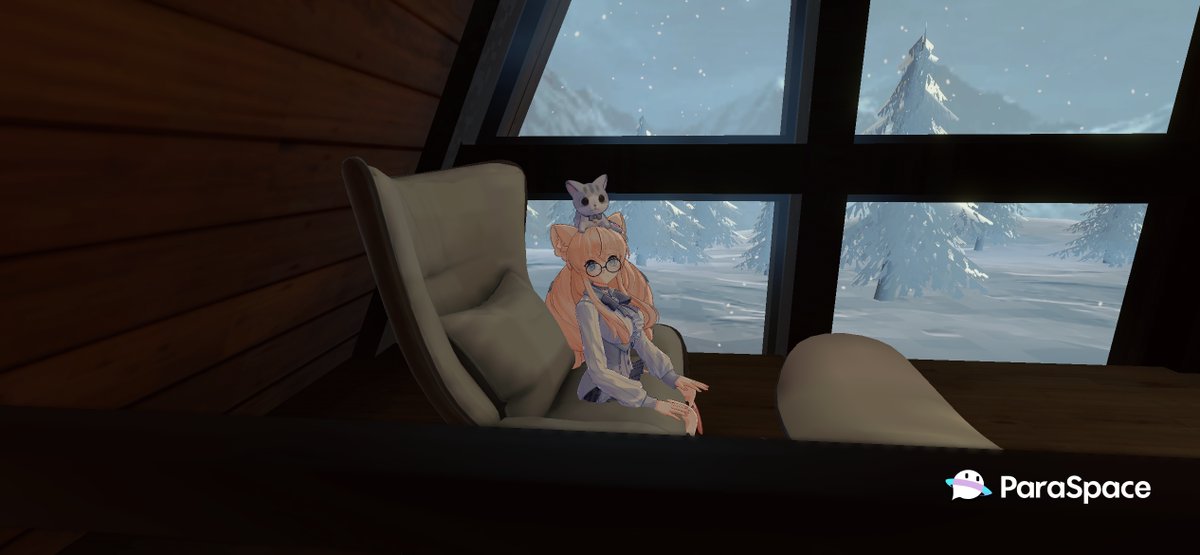 theParaSpace's tweet photo. Enjoy cozy vibes in the Winter Cabin by malateli! ❄️🛋️ Snuggle up for movie night, chat by the fire, or watch the snow fall from a rustic wooden cabin. Your perfect escape awaits! 🏠🔥 #ParaSpace #metaverse #virtual #cozycorner #game #UGC https://t.co/jz1fhsqD3u
