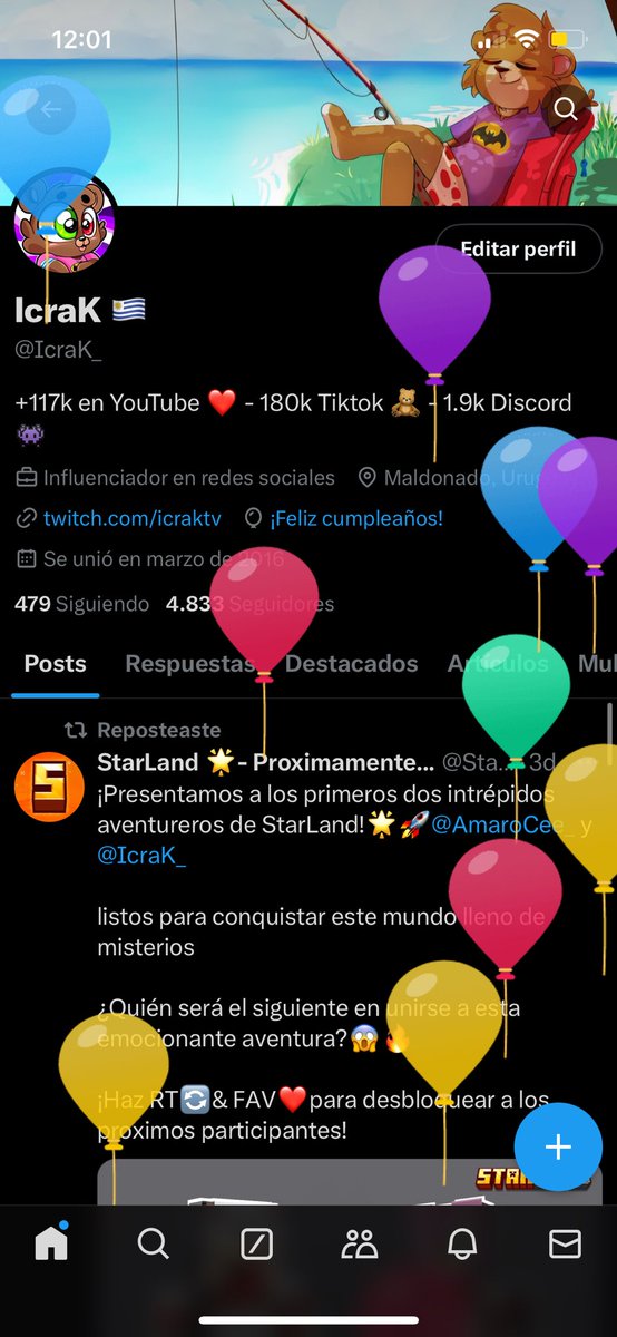 Encontré globos en mi perfil 🤭 ¡Ya 21 añitos!…
