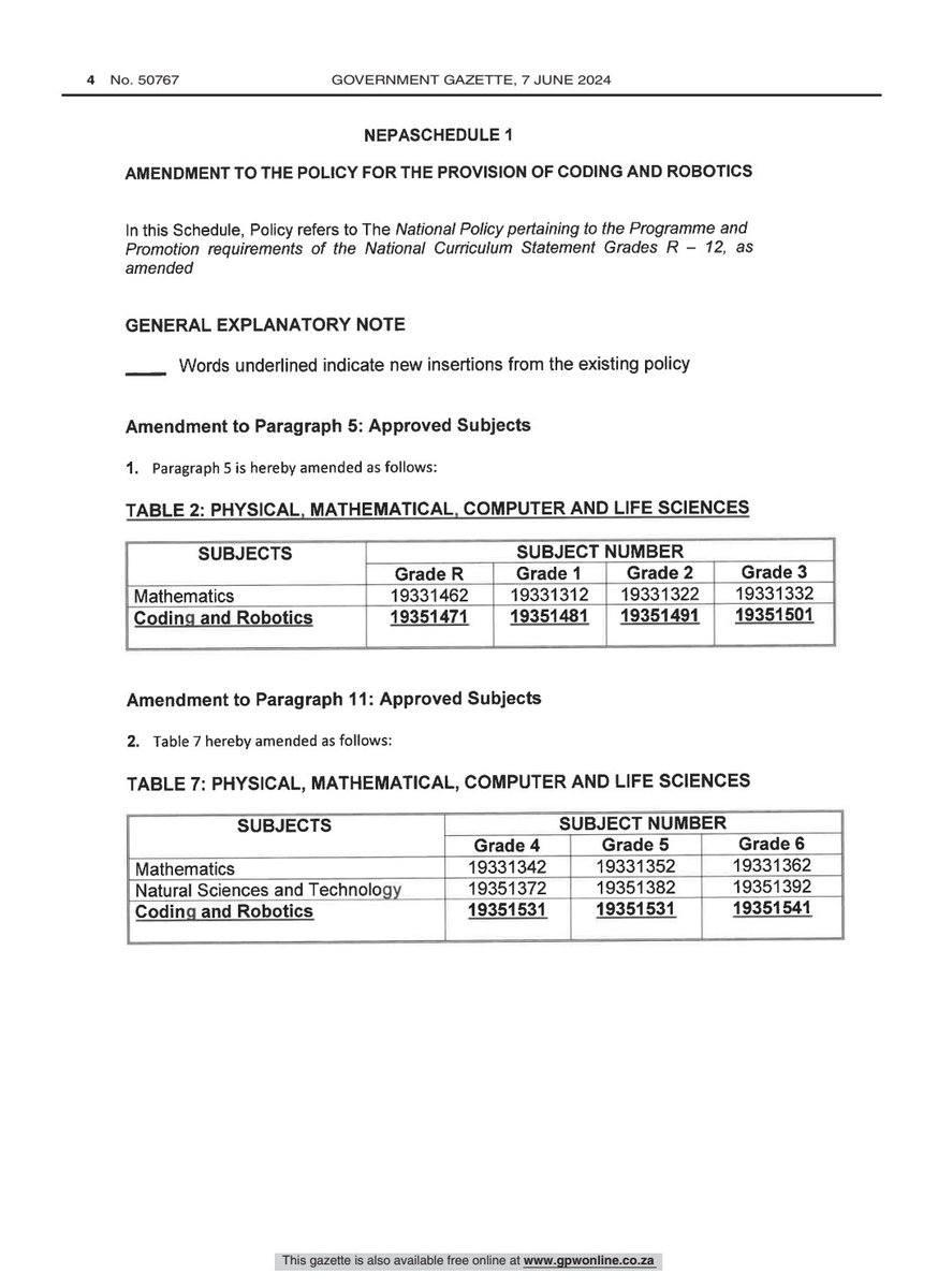 LondiNkosi_'s tweet photo. Mathemetics, Coding and Robotics officially added to the Grade R to 9 Curriculum https://t.co/STnSmcbg53