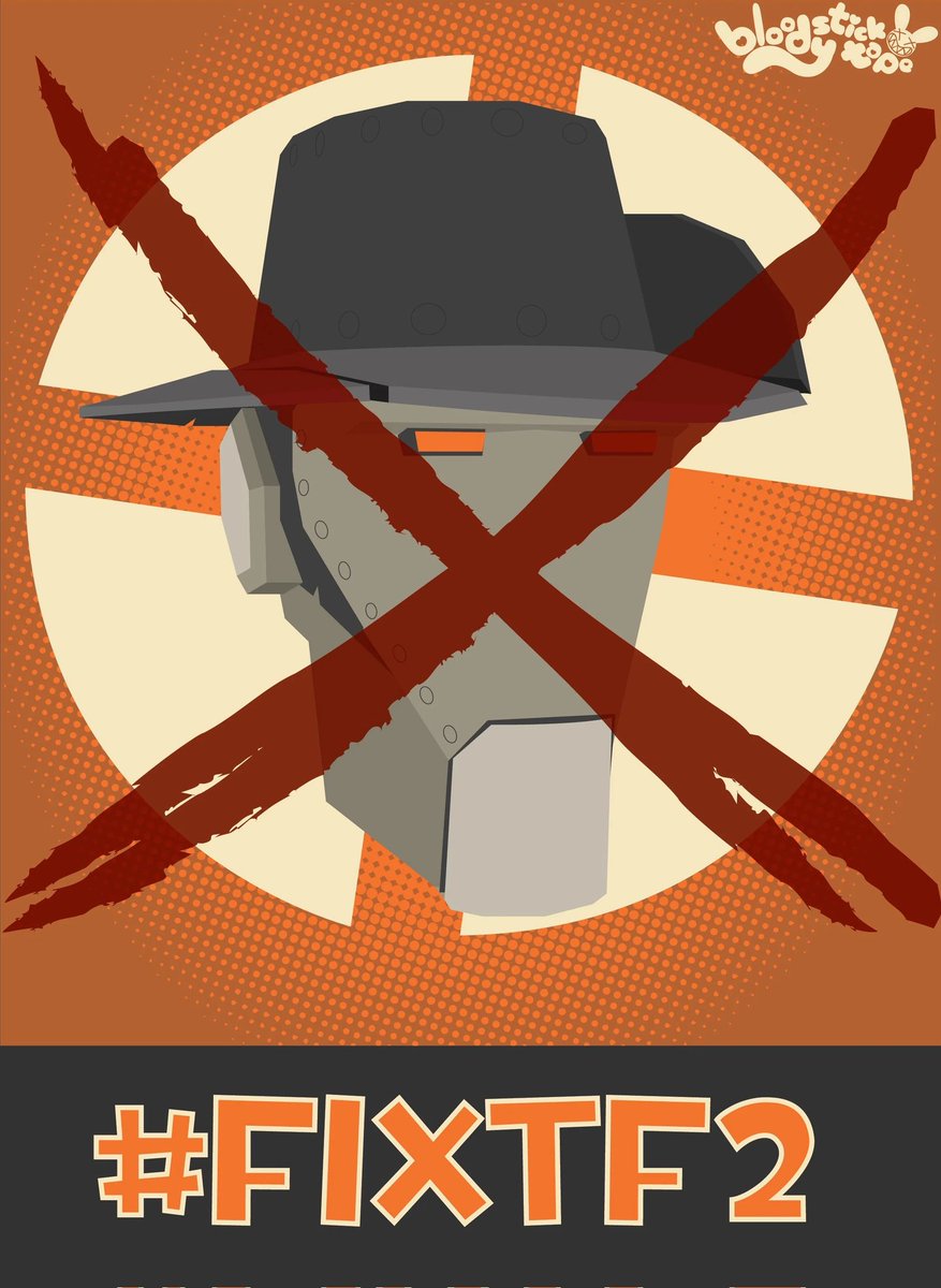 CooIaman's tweet photo. @valvesoftware Take accountability for the state TF2 is in.

You profit millions off the game yearly, and yet you refuse to give us so much as the bare minimum NECESSITIES to play the game.

We don't want updates Valve, we want the bots and cheaters booted! GONE!
#FixTF2 #SaveTF2 https://t.co/6VJT7LG7RY