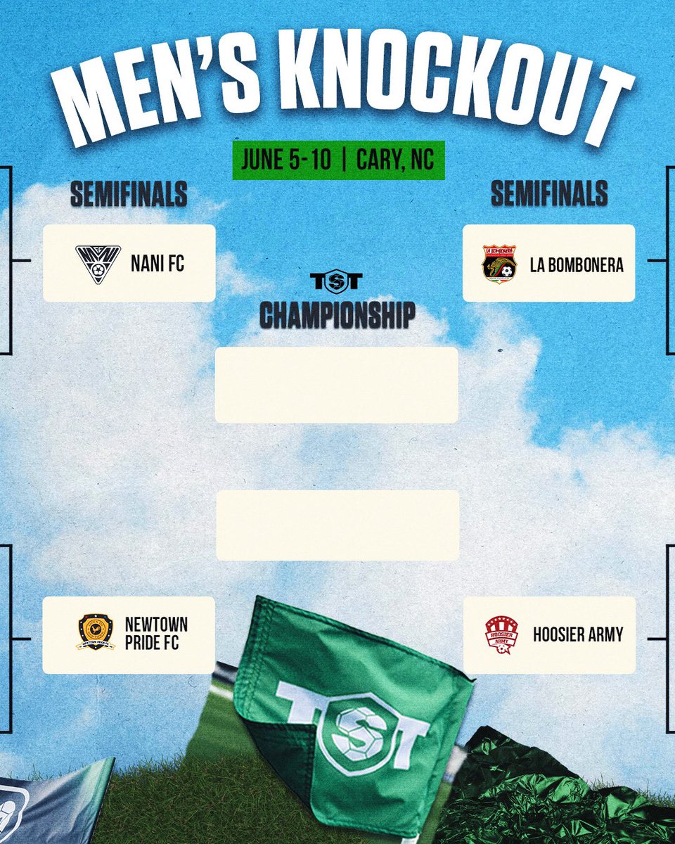 BRACKET UPDATE: The Semifinals are SET!

We’re down to four teams for TST’s Men’s Tournament!

Catch both matches tomorrow on ESPN+