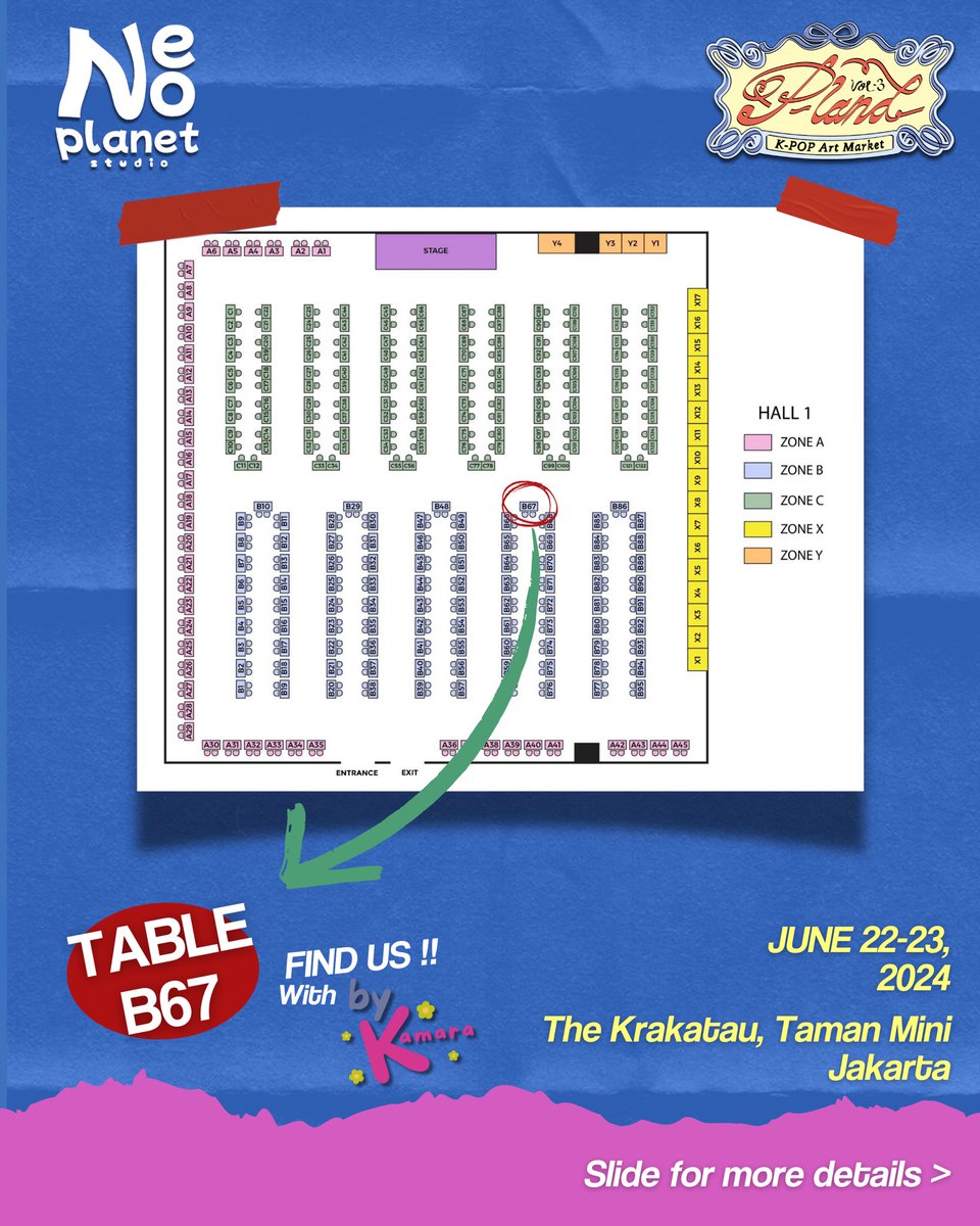 Neo Planet P-LAND Catalogue 🩷🩵

⭐️Table B67
🗓️ 22 - 23 Juni 2024
📍 The Krakatau, Taman Mini, Jakarta

#PLANDVol3
#PLANDVol3_Catalogue