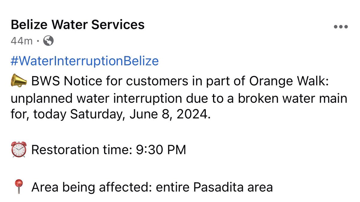 Belize Water Services tweet media