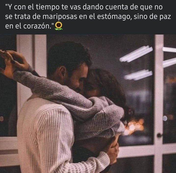 Encontrarla y que te haga ver el mundo distinto, que no te tome por uno mas, que genere paz no problemas, jaja en este mundo dificil de encontrar pero fasil de construir cuando dos almas se lo proponen❤️‍🩹N.❤️‍🩹
