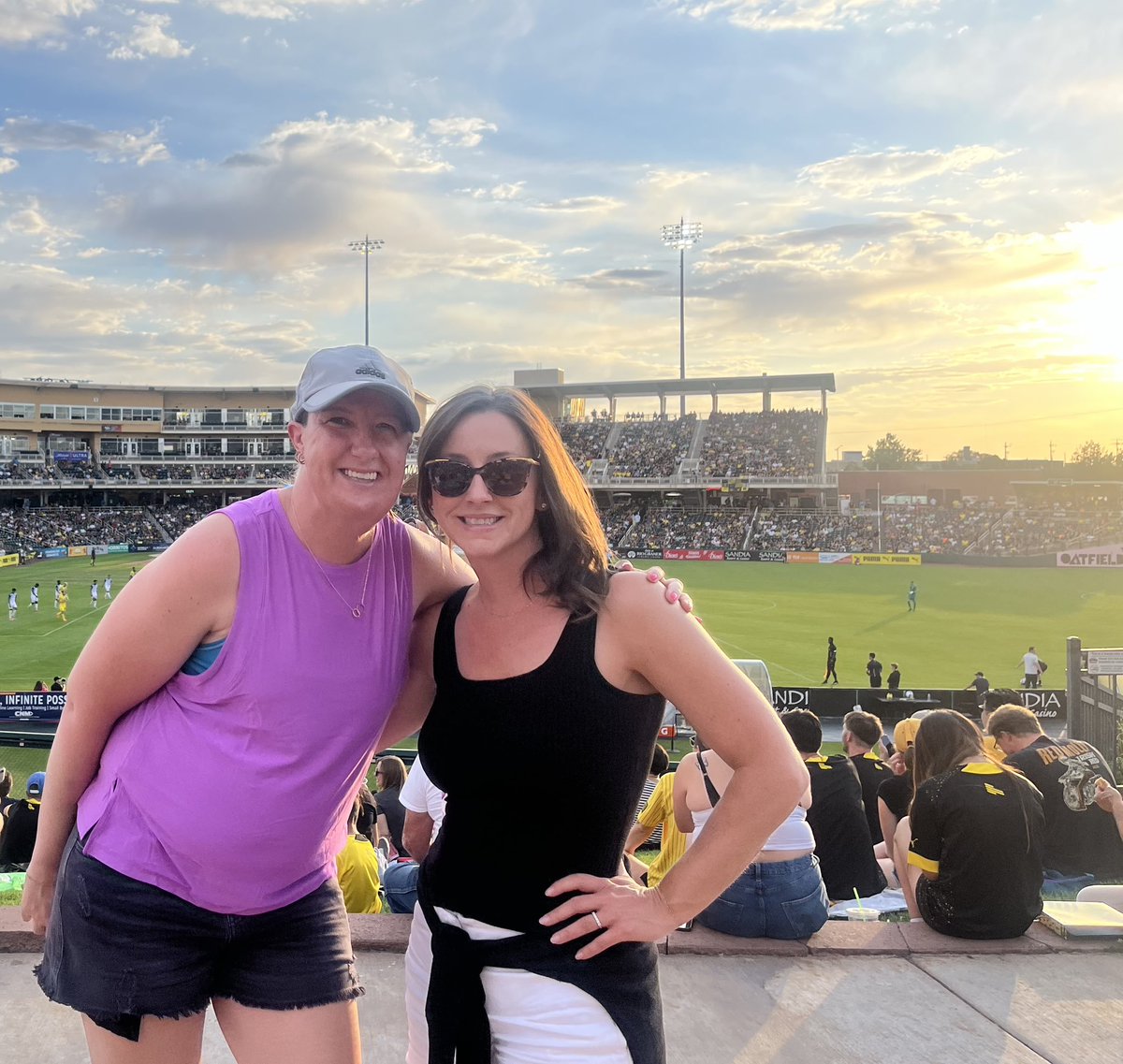 When one of your kids would rather read during the second half of the <a href="/NewMexicoUTD/">New Mexico United</a> game on <a href="/ABQschools/">Albuquerque Public Schools</a> School’s Night Out. Thanks APS Literacy for the new books! 

Bonus - <a href="/DesertRidgeMS/">Desert Ridge MS</a> &amp; <a href="/EMSGenerals/">Eisenhower Middle School</a> principal mentor bonding! 🥰⚽️