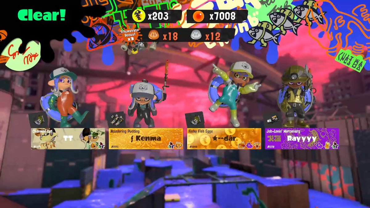 forgot to post yesterday but 49th 999 and another 203 trilance #Splatoon3 #NintendoSwitch