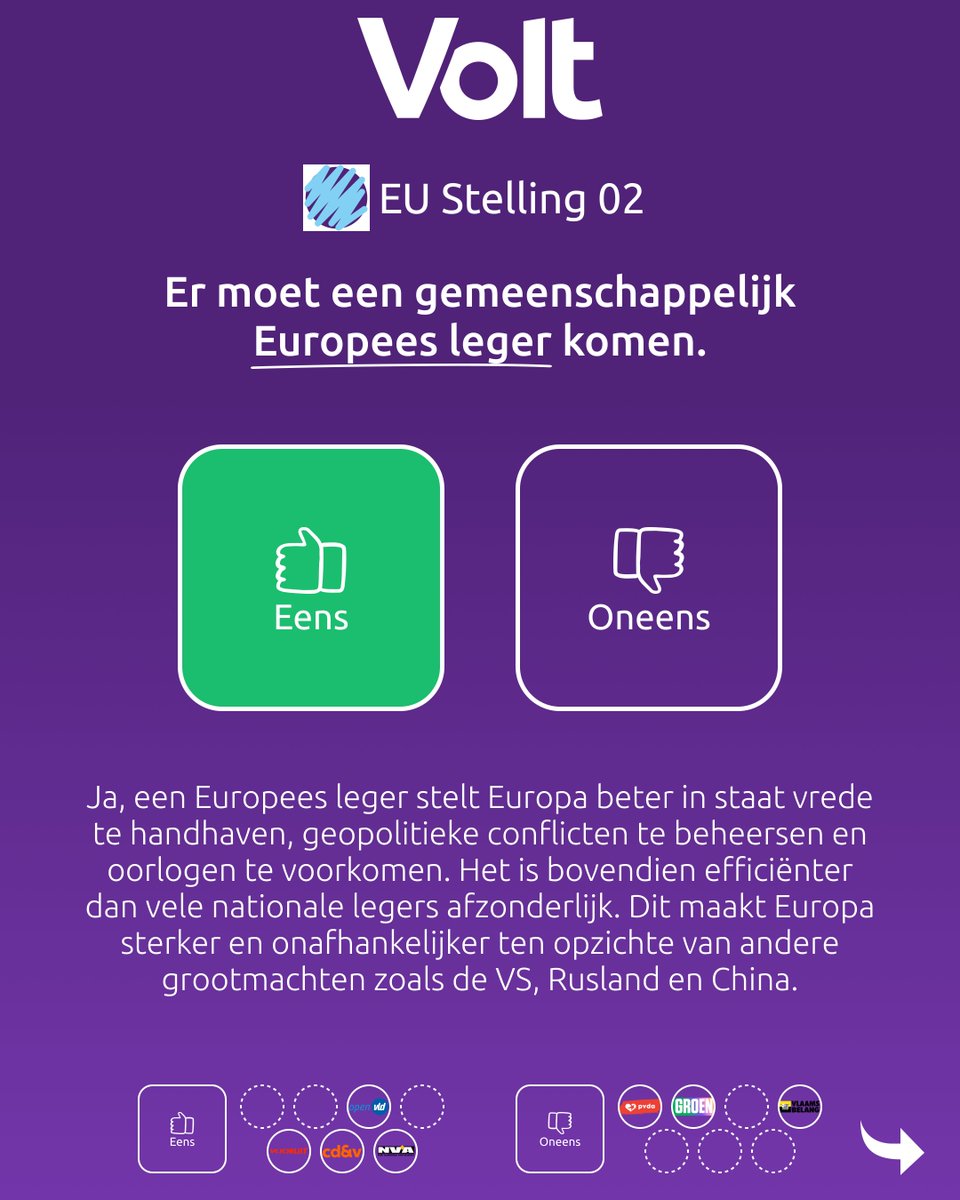 VoltBelgium's tweet photo. Benieuwd naar onze standpunten, maar kon je ons niet vinden in de VRT stemtest? Volg dan ons kanaal, waarbij wij regelmatig een stelling en ons antwoord daarop uitlichten.
Ontdek meer over ons uitgebreid verkiezingsprogramma op https://t.co/N9C6Vq03Nr
#StemVolt #StemLijst5 https://t.co/2Gcn1EzPpm