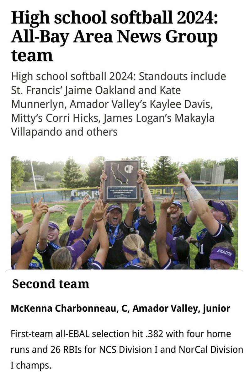 Thank you for the post <a href="/mercnews/">Mercury News</a> &amp; <a href="/joseph_dycus/">Joseph Dycus</a>.  Honored to be on your list with a great group of girls.
mercurynews.com/2024/06/07/hig…