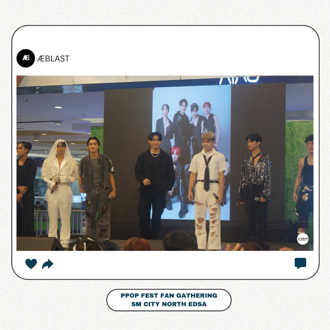 AEXIST4AEBLAST's tweet photo. Once more, @aeblast_  electrifyingly at the PPOP FEST FAN GATHERING on June 8 at SM CITY NORTH EDSA! 💃🕺

Thank you for always showing your unwavering support, ÆXIST 🤍

#ÆBLAST 
#ÆXIST  
#PPOPrise https://t.co/wsYOeU1Mfy