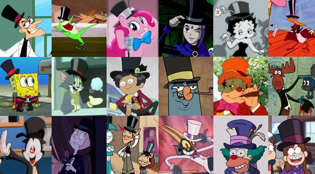 CartoonGal1's tweet photo. Cartoon characters in a top hat 🎩 
#Animation https://t.co/9Q4JT0YAKb