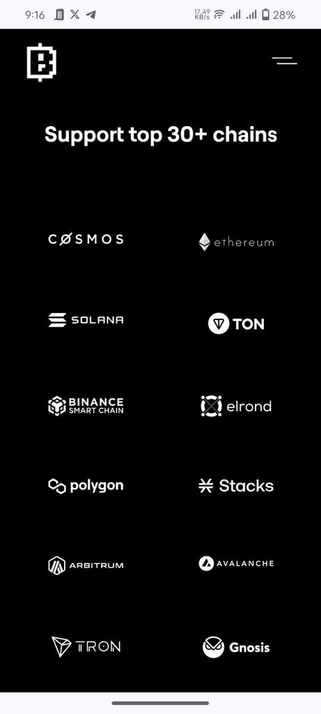 saqlainbarfani's tweet photo. Blum supports 30+ chains.
Don't loose this oppurtunity
Join now👇🏿👇🏿👇🏿
https://t.co/csqJC5Tgxt https://t.co/2ByTYACo50