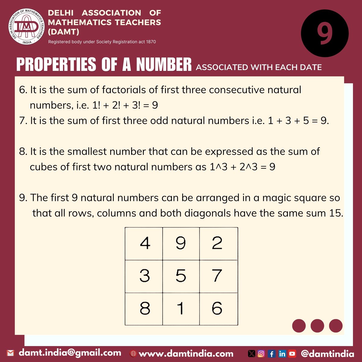 Delhi Association of Mathematics Teachers India tweet media