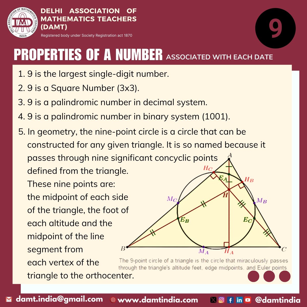Delhi Association of Mathematics Teachers India tweet media