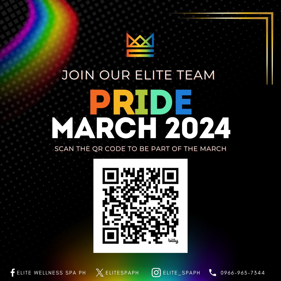 elitespaph's tweet photo. 🌈✨Let’s show our support and pride! 

Join us at the Pride March on June 22 to celebrate love, diversity, and equality. Let's march together and make a statement! Who’s in? 🙌❤️

Location: Quezon Memorial Circle
To register, scan the QR code or got to this link: https://t.co/Xb0rEMPFIn