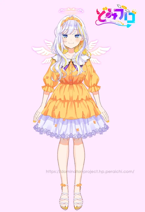 【お仕事】 どみプロ所属の天瀬みかちゃんの新衣装のお仕立てをしました。まぶしいオレンジのワンピースとゆるふわウェーブの髪がかわいいお嬢様スタイルになりました明日でデビュー一周年!みかちゃんをこれからもよろしくお願いします #天瀬みか #天瀬みか新衣装 #どみプロ 