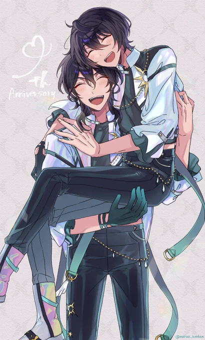 朔間兄弟らくがき～あんスタ9周年おめでとう 