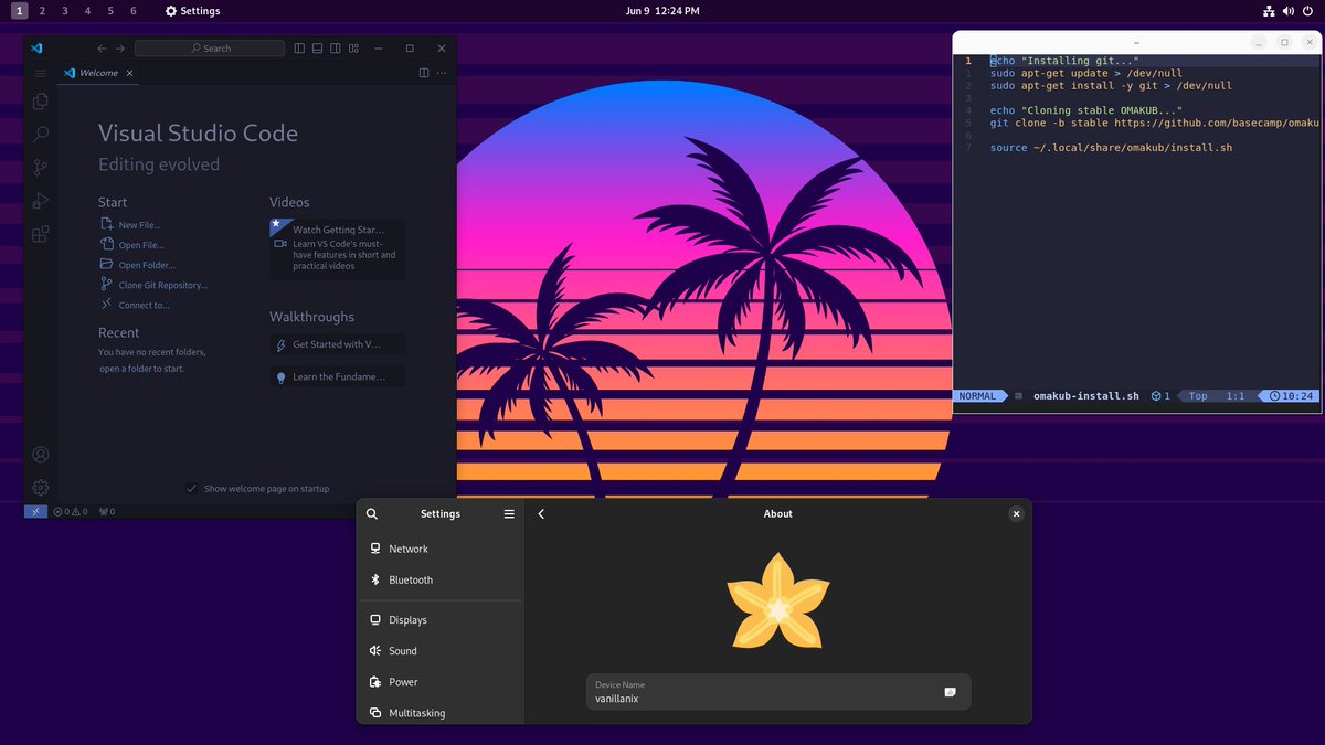 As the Immutable afficionado I'm becoming, I tested <a href="/dhh/">DHH</a> Omakub on <a href="/VanillaOSLinux/">Vanilla OS</a> (with the help of the amazing <a href="/LucaDiMaio11/">Luca Di Maio</a> )

OOB is not perfect on Vanilla (as I was expecting), but "good enough" to be used (which surprised me).

The ricing Immutable Corsair 🏴‍☠️