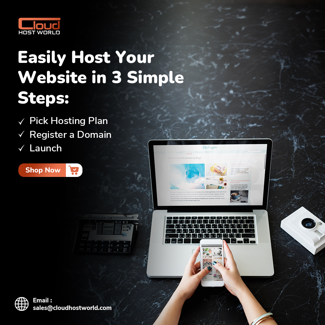 Kickstart your #onlinepresence 🌐 in no time! 🕑 Follow these 👇🏻 3 easy steps 👣 to host your #website: ✔️

1️⃣ Pick Your Hosting Plan
2️⃣ Register a #Domain
3️⃣ Launch

Click👉🏻cloudhostworld.com to host your website ✔️ effortlessly.

#CloudHostWorld #cloudhosting #domain