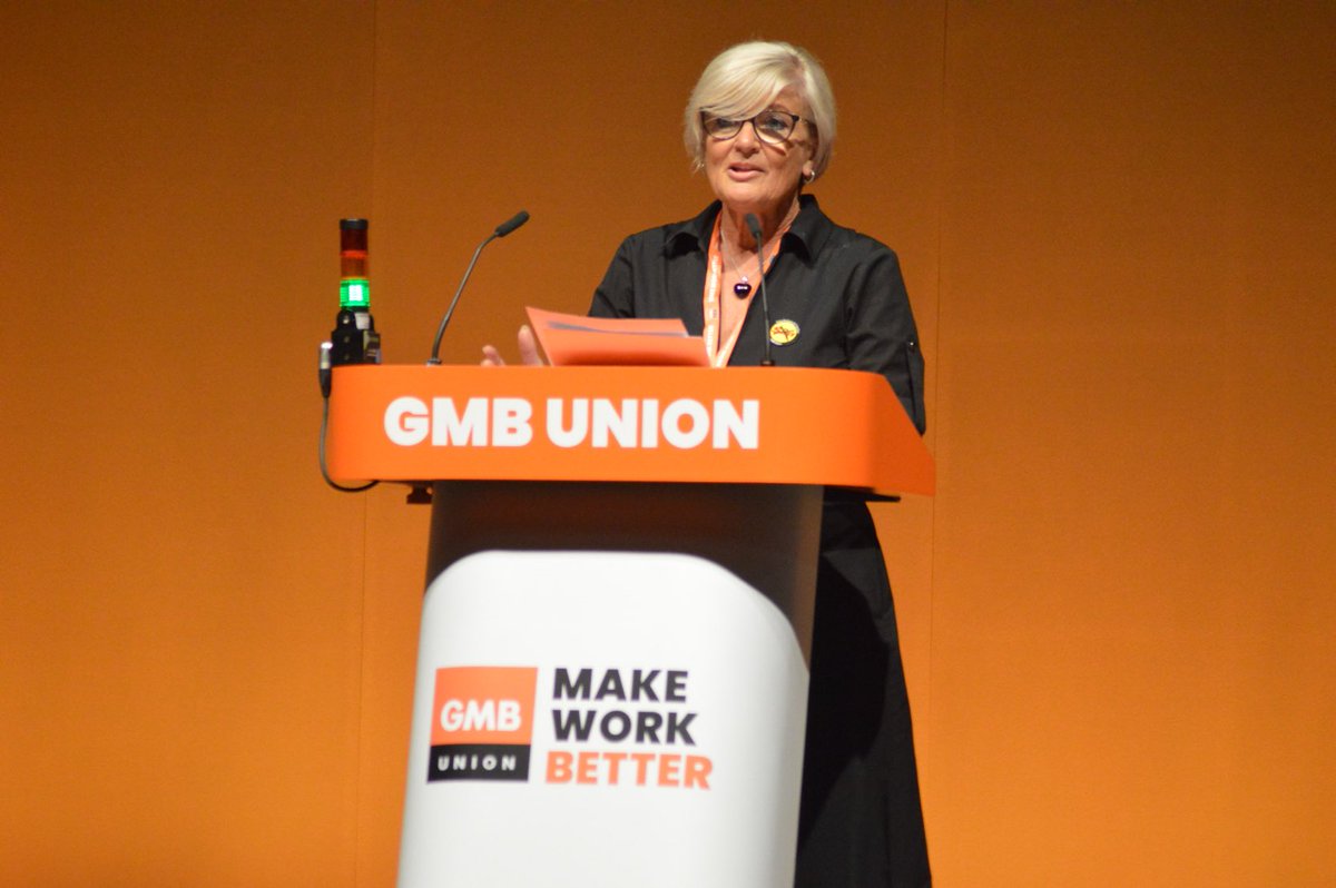 ⁦@GMB_union_NWI⁩ activist Jo Weir speaks on motion 6 at #GMB24