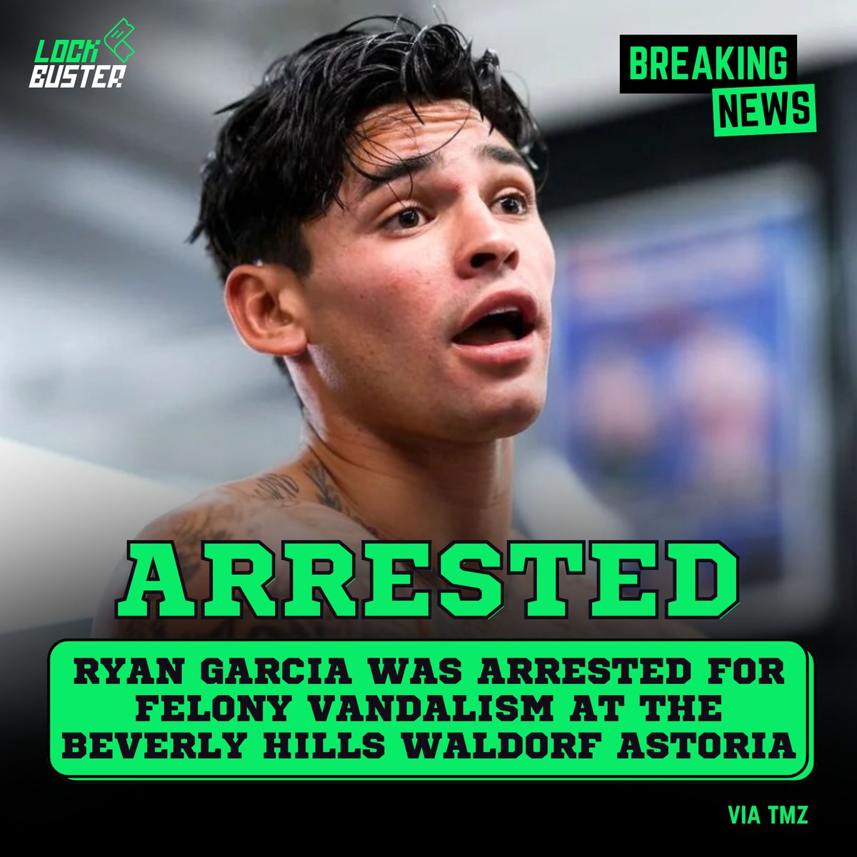 Lockbuster_'s tweet image. Ryan Garcia was arrested for felony vandalism at the Beverly Hills Waldorf Astoria.

via TMZ

#boxing #mma #ufc #kickboxing #fitness #muaythai #boxingtraining #fight #training #gym #martialarts #workout #boxinglife #fighter #motivation #wrestling #sport #jiujitsu #karate #boxer