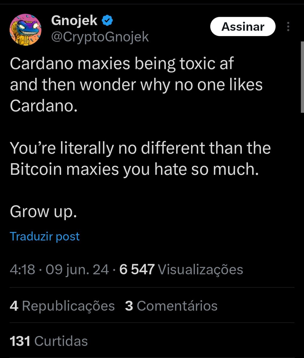 ADAbreathes's tweet photo. No one likes Cardano? 

Tell me more. 

Who is "no one"? 
The grifters, like himself? 😂 

I am old enough to remember him dumping his community (paid group)

It's an easy pass. https://t.co/MQ1wW0U36g