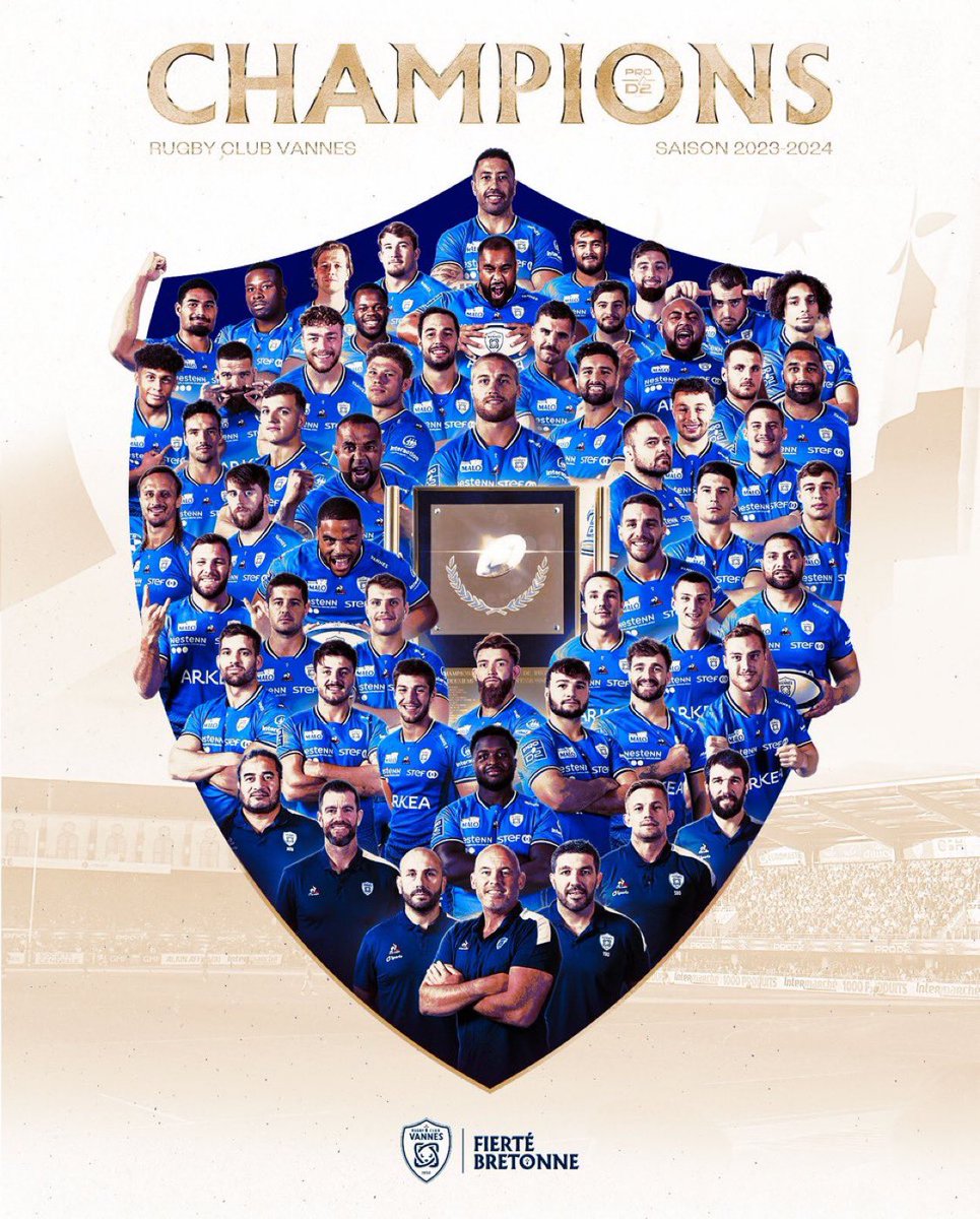 Stephane de Vergie (@sde_vergie) on Twitter photo Un immense bravo à nos Vannetais ! La Bretagne en top 14 c'est immense. Quels souvenirs de mes nombreuses années dans ce magnifique club.
#rcvannes #top14 <a href="/LandreauFabrice/">Fabrice Landreau</a> @MRoumiguie <a href="/Prudhomme_thom/">Prudhomme Thomas</a> Un immense bravo à nos Vannetais ! La Bretagne en top 14 c'est immense. Quels souvenirs de mes nombreuses années dans ce magnifique club.
#rcvannes #top14 <a href="/LandreauFabrice/">Fabrice Landreau</a> @MRoumiguie <a href="/Prudhomme_thom/">Prudhomme Thomas</a>