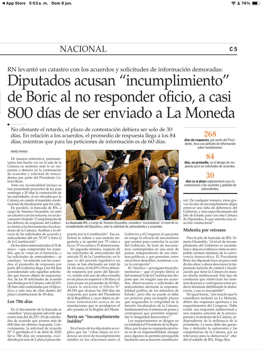 etoledog's tweet photo. Diputados acusan “incumplimiento “ de Boric al no responder oficio…a casi 800 días de ser enviados La Moneda https://t.co/n4OkObLtMz