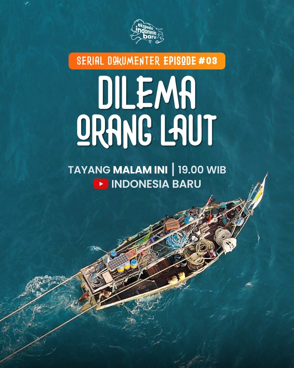 idbaruid's tweet photo. DILEMA ORANG LAUT

https://t.co/ESd3bEh0NR

Serial dokumenter perjalanan Ekspedisi Indonesia Baru episode 3 tayang malam ini di YouTube Indonesia Baru.

Setelah merekam isu pertanian, kami mendokumentasikan masalah nelayan di Pulau Jawa. Mereka menghadapi persoalan kerusakan lingkungan, bahan bakar, hingga kriminalisasi yang dialami warga Karimunjawa.

Jangan sampai ketinggalan nonton biar Kawan Id juga ikut melihat apa yang kami rekam!

#serial #indonesia #nelayan #dokumenter