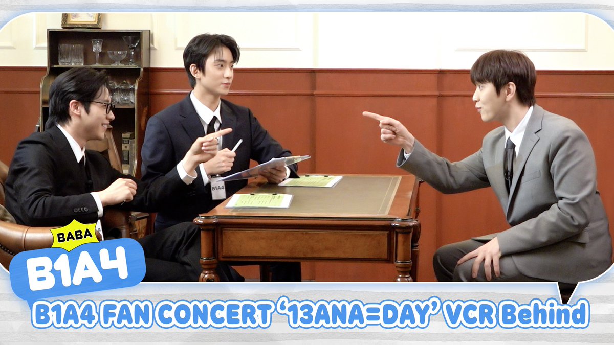 _B1A4OFFICIAL's tweet image. [🎥] [BABA B1A4] B1A4 FAN CONCERT '13ANA=DAY' VCR Behind
(youtu.be/aGH94pS4cUs)

#B1A4
#13ANA_DAY #반하는_날