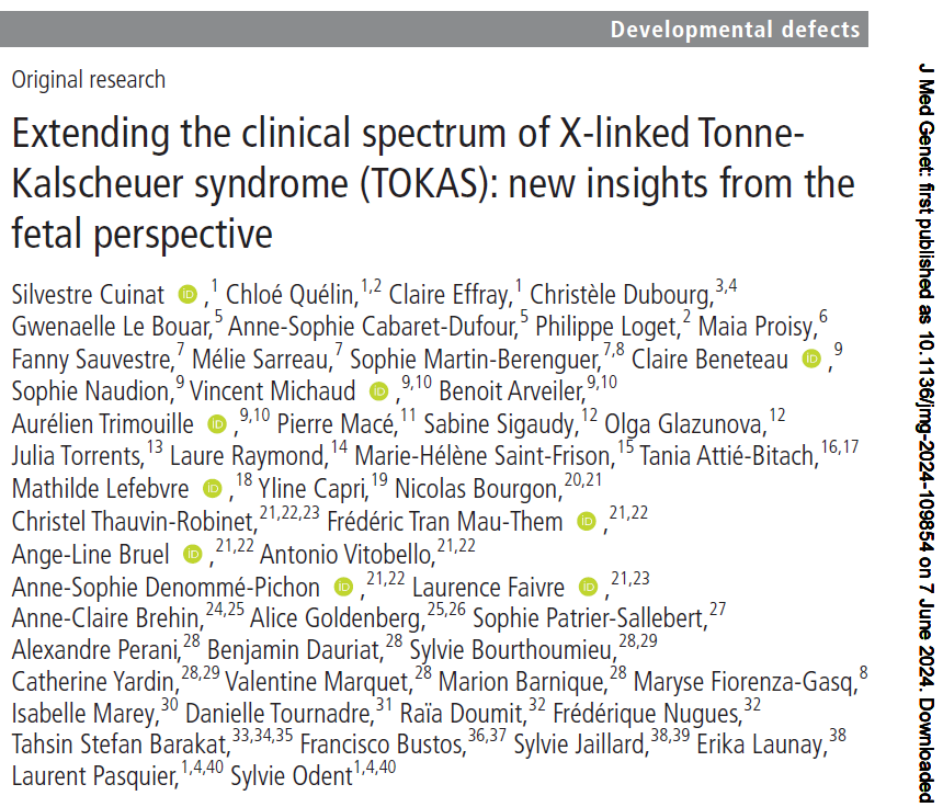 StefanBarakat's tweet photo. New international collaborative work (incl. our group) delineating the clinical spectrum of TOKAS:
https://t.co/fAh6EVRNXA 
#Xchromosome #RLIM #RNF12 #genetics #morbidgenes 
@ErasmusMC @ERNIthaca https://t.co/YjKZe6gkKf