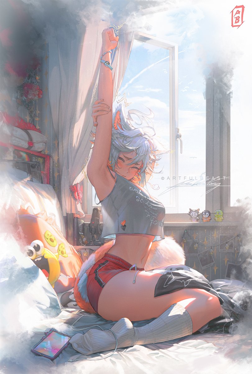 good morning chat 🧡

🎨: <a href="/PaulNong/">ArtfulBeast</a>  | #demeart 🧨