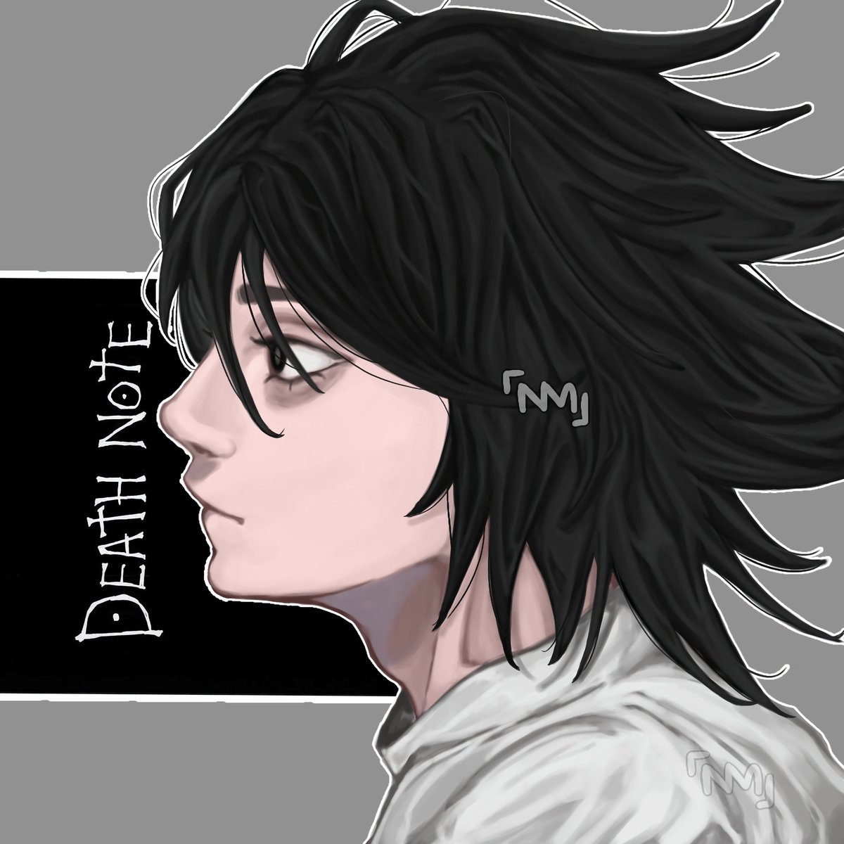 NevermingIslazy's tweet photo. "L" 
Artby:Me
#deathnote #Ldeathnote #Art #deathnotefanart https://t.co/ICjOKY1jc4